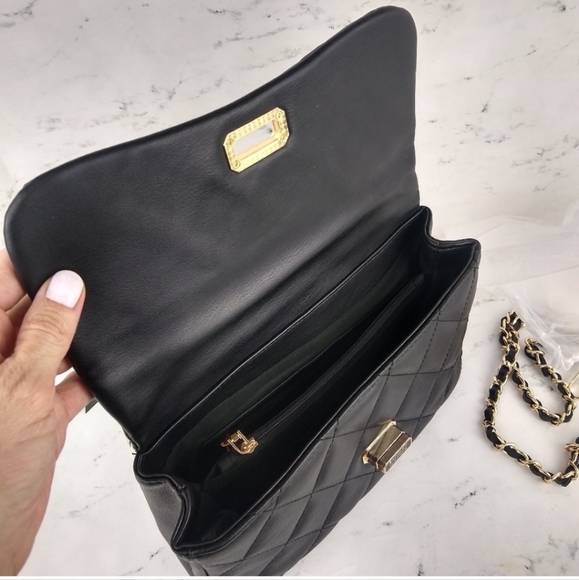 NEW Badgley Mischka Quilted Convertible Crossbody - Picture 4 of 6